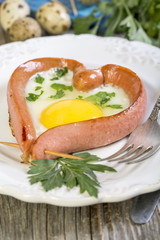 Plate with fried eggs