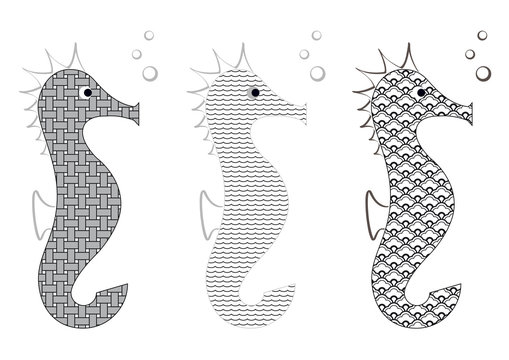 Animal marin - Hippocampe d&eacute;co