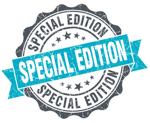 Obraz premium special edition vintage turquoise seal isolated on white