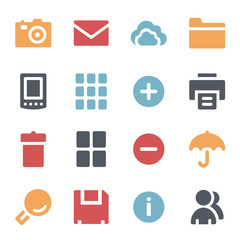 Photo collection web icons set