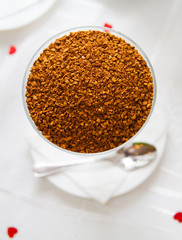 instant coffee in glass