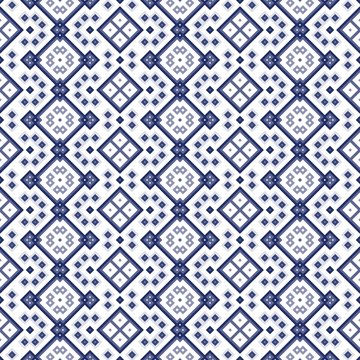 Seamless geometric pattern in blue spectrum