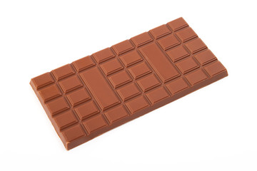 chocolate in a stack on white background