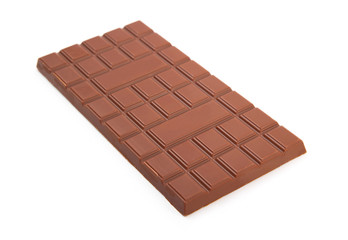 chocolate in a stack on white background