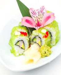 Tobiko Spicy Maki Sushi - Hot Roll with various type of Tobiko (