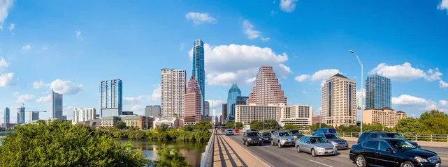 Poster Blick auf Austin, Skyline der Innenstadt © f11photo