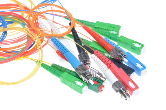 Fiber optic cables and connectors of telecommunication networks