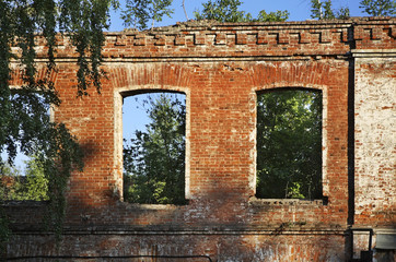 Ruins factory in Ozyory. Moscow Oblast