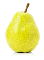 yellow pear isolated on the white background