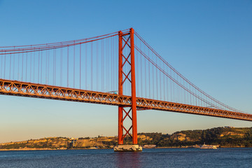 Rail bridge  in Lisbon, Portugal.