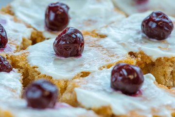 cake with cherries
