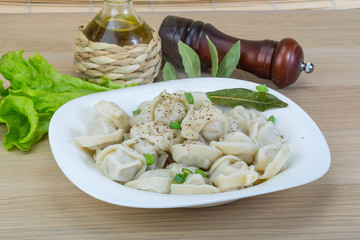 Boiled russian dumplings