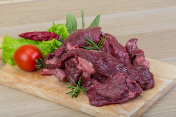 Raw venison