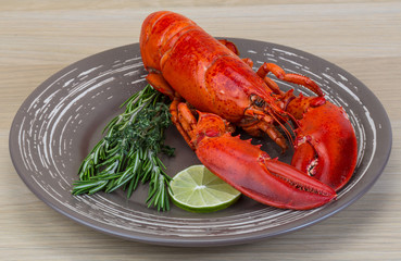 Boiled lobster