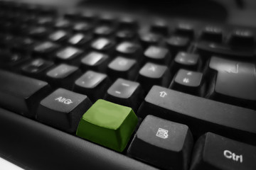 Tastatur Hintergrund neutral grüne Taste