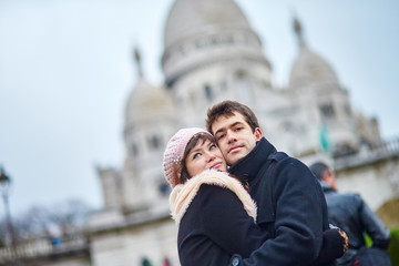 Romantic couple on Montmartre in Paris
