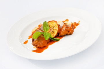 Duck Breast with orange sauce