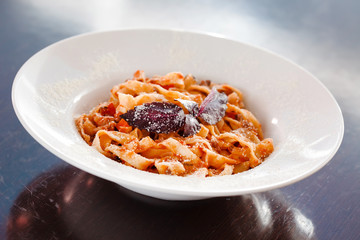 pasta with sauce