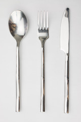 Fork spoon and knife