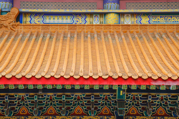 Traditional Chinese style temple at Wat Leng-Noei-Yi in Nonthabu
