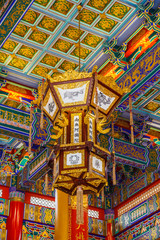 Lamp in Chinese temple 