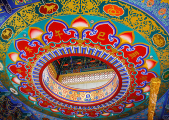 traditional chinese style temple at Wat Leng-Noei-Yi in Nonthabu