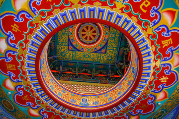traditional chinese style temple at Wat Leng-Noei-Yi in Nonthabu