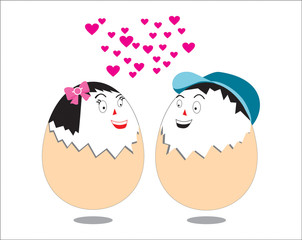 couple of eggs in love