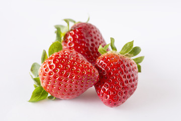 Strawberries on whote background