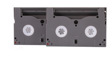 The Music Casette on the white background