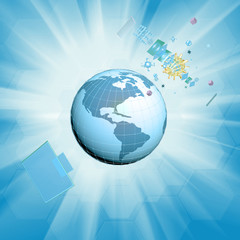 Internet.Modern computers technologies connection