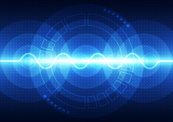 vector digital sound wave technology, abstract background