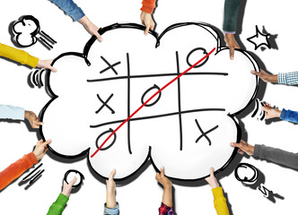 Tic Tac Toe Game Competition XO Win Challecge Concept