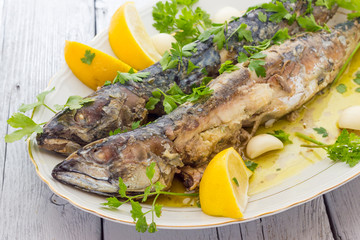 Mackerel baked