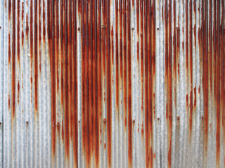 Rusted galvanized iron roof plate