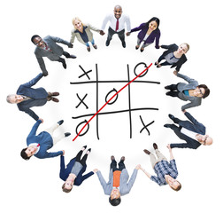 Tic Tac Toe Game Competition XO Win Challecge Concept
