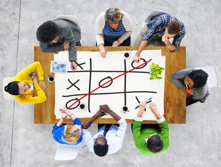 Tic Tac Toe Game Competition XO Win Challecge Concept