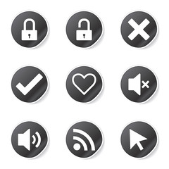 SEO Internet Sign Black Vector Button Icon Design Set 4