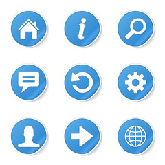 Web Internet Blue Vector Button Icon Design Set