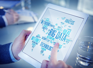 Big Data Storage Information World Map Concept