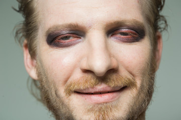 Obraz premium portrait of a man with hooded eyes.