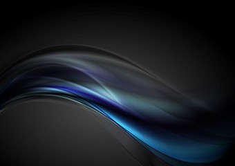 Dark blue futuristic wavy background