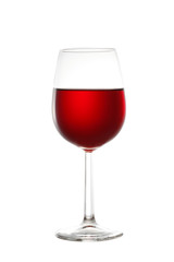 Red wine isolated on white background