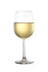 white wine isolated
