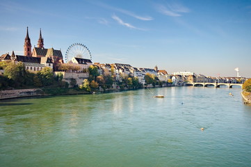 City of Basel in Switzerland - obrazy, fototapety, plakaty