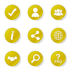 Fototapeta premium Web Internet Yellow Vector Button Icon Design Set 2