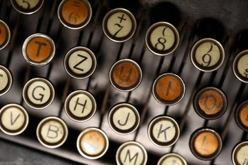 Vintage typewriter keyboard
