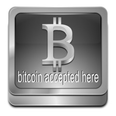 Bitcoin accepted here Button