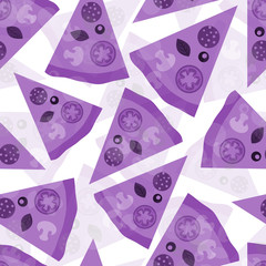 Seamless pizza pattern