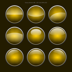 Glossy Buttons (USC Gold)